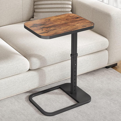 Adjustable C - Shaped TV Tray Side Table With Flip Top 29.5" S3995 - with | Sold by Uncle Wiener's Wholesale