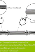 Adjustable Chrome Dumbbell Bar Set 35.5cm – Standard 25mm Weight Plate Bar Handles with Star Lock Collars – STDBH14 - with | Sold by Uncle Wiener's Wholesale