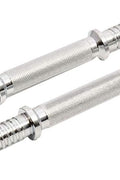 Adjustable Chrome Dumbbell Bar Set 35.5cm – Standard 25mm Weight Plate Bar Handles with Star Lock Collars – STDBH14 - with | Sold by Uncle Wiener's Wholesale