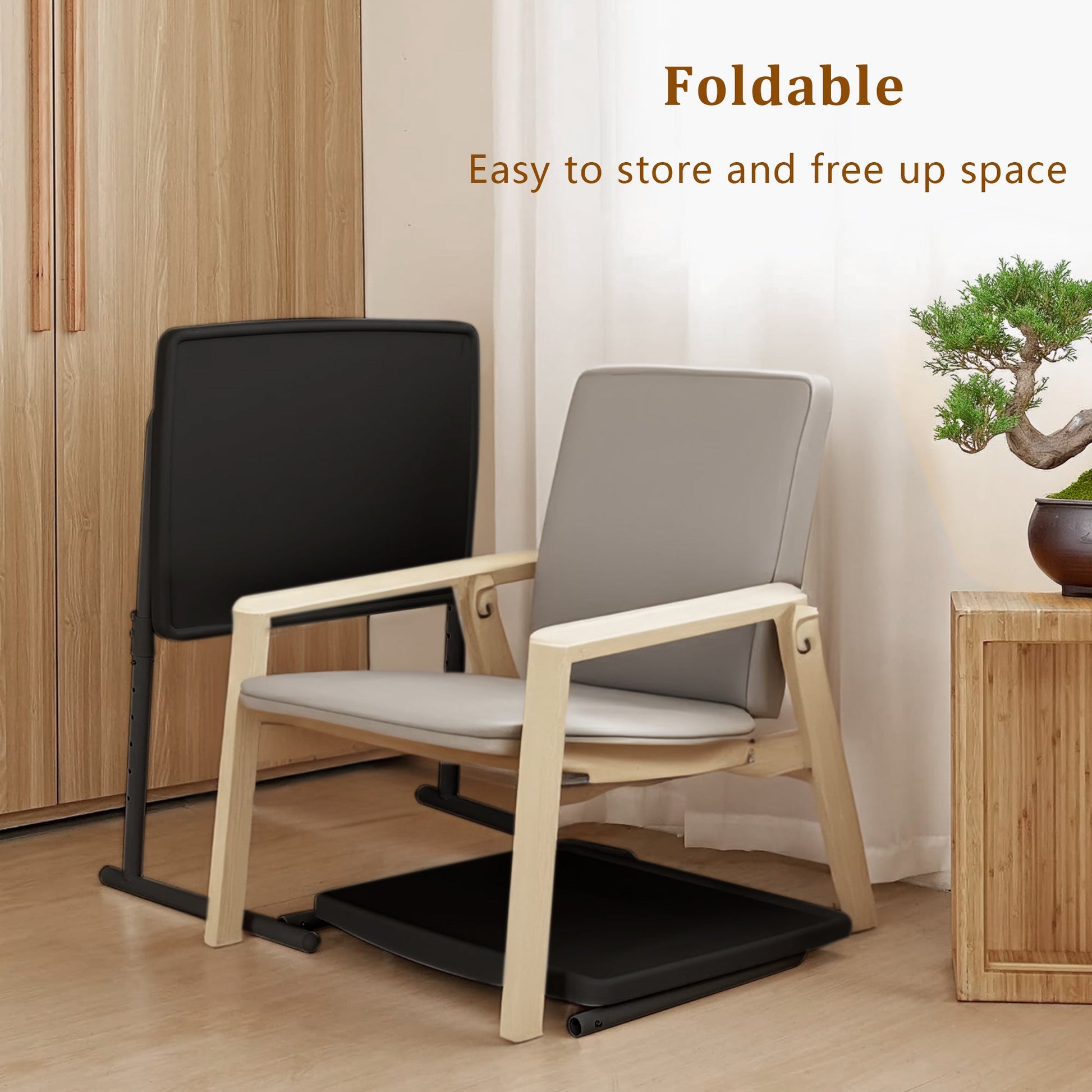 Adjustable Folding TV Tray Table with 6 Heights & 3 Tilt Angles – Portable TV Dinner Tray, Sofa Bed Desk, Black AMBT42 - with | Sold by Uncle Wiener's Wholesale