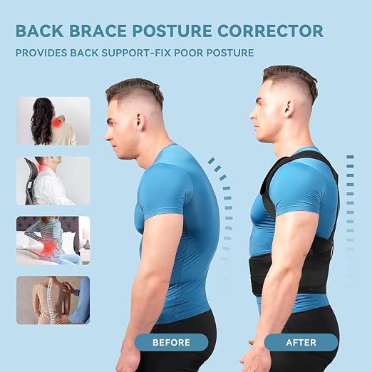 Adjustable Full Back Posture Corrector Brace for Men & Women – Lumbar Support for Back Alignment and Everyday Comfort - General Equipment with | Sold by Uncle Wiener's Wholesale
