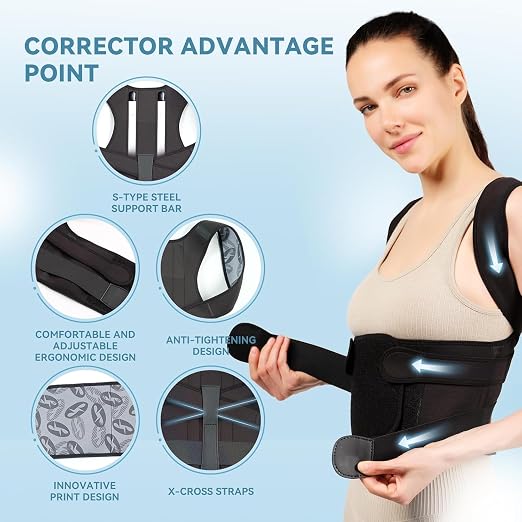 Adjustable Full Back Posture Corrector Brace for Men & Women – Lumbar Support for Back Alignment and Everyday Comfort - General Equipment with | Sold by Uncle Wiener's Wholesale