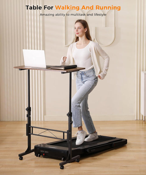 Adjustable Height Mobile Standing Desk 27″–43.5″ with Wheels K2025 - with | Sold by Uncle Wiener's Wholesale