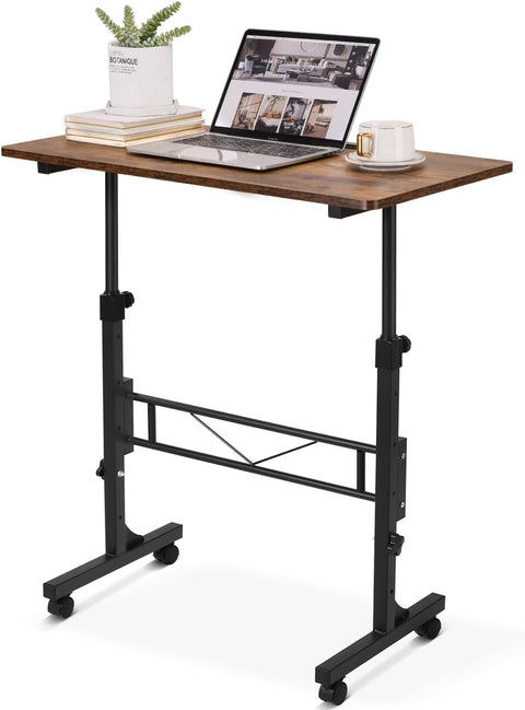 Adjustable Height Mobile Standing Desk 27″–43.5″ with Wheels K2025 - with | Sold by Uncle Wiener's Wholesale
