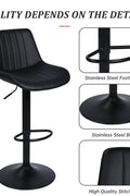 Adjustable Modern Swivel Counter Barstool – PU Leather, 360° Swivel, Height Adjustable – AM6S597 - with | Sold by Uncle Wiener's Wholesale