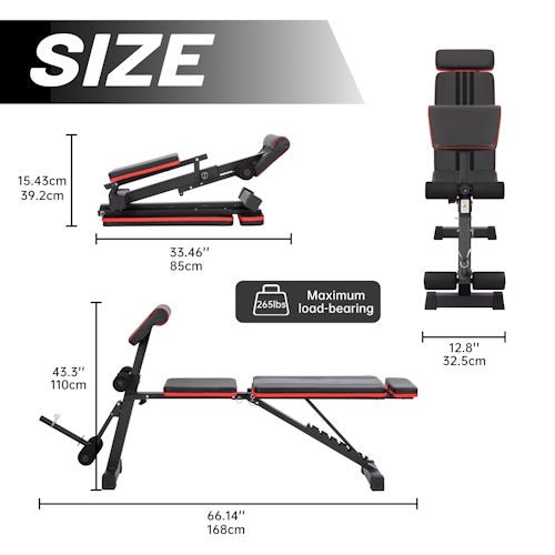 Adjustable Multi-Function Workout Bench for Sit-Ups, Incline Decline Training, Leg Raises & Home Gym Strength Work AMEB8821 - with | Sold by Uncle Wiener's Wholesale