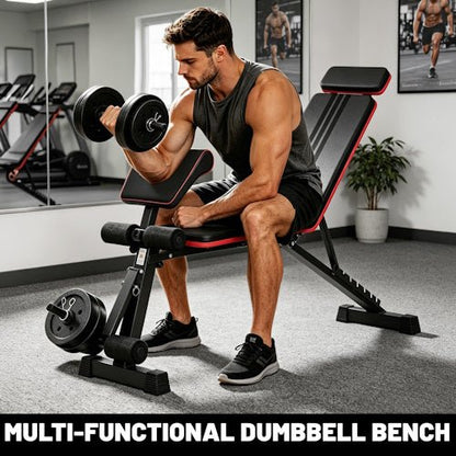 Adjustable Multi-Function Workout Bench for Sit-Ups, Incline Decline Training, Leg Raises & Home Gym Strength Work AMEB8821 - with | Sold by Uncle Wiener's Wholesale