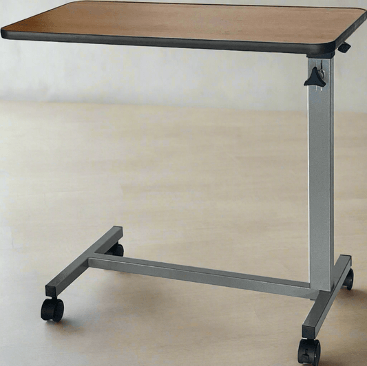 Adjustable Overbed Hospital Table with Wheels – Mobile Laptop & Bedside Table for Home & Medical Use 123534 - Medical Overbed Table with | Sold by Uncle Wiener's Wholesale