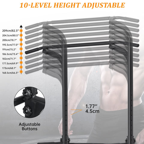 Adjustable Power Tower Pull - Up Dip Station – 10 - Level Height, 330 lb Load, Multi - Function Workout Equipment – AMEPT99 - with | Sold by Uncle Wiener's Wholesale