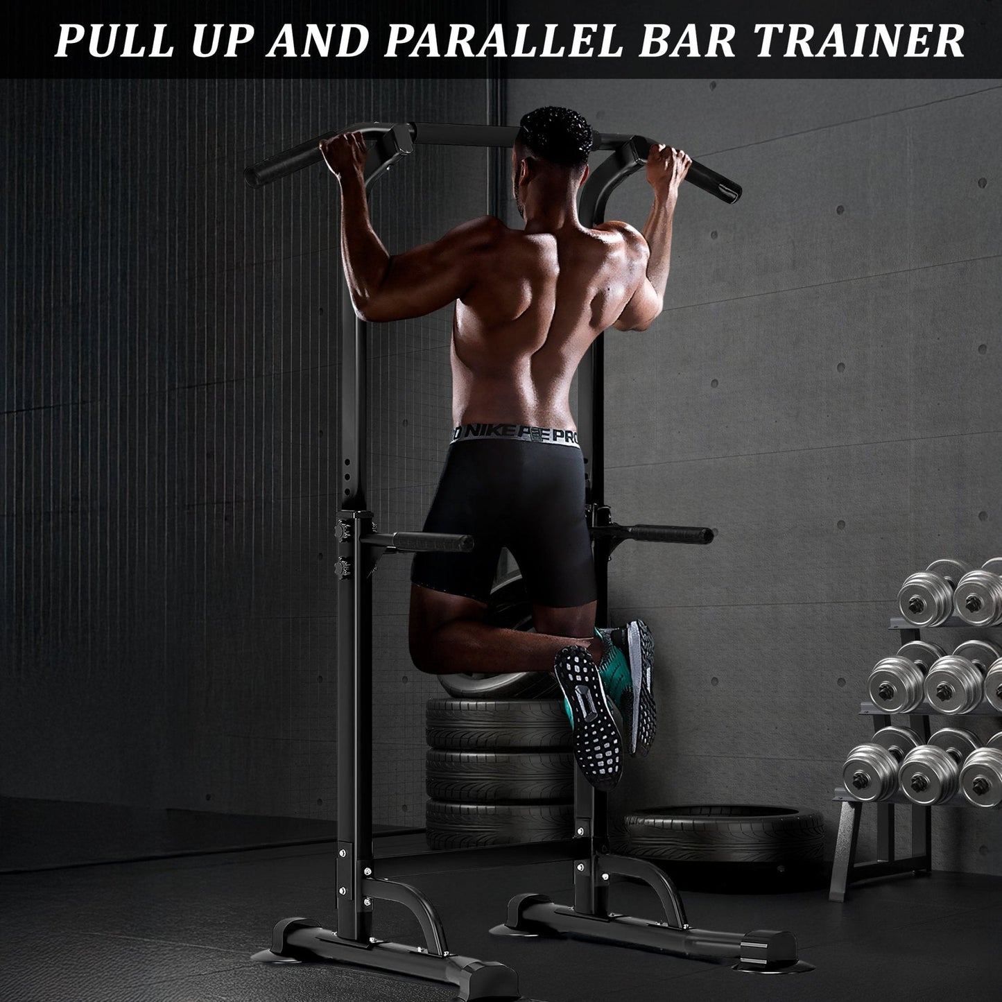 Adjustable Power Tower Pull - Up Dip Station – 10 - Level Height, 330 lb Load, Multi - Function Workout Equipment – AMEPT99 - with | Sold by Uncle Wiener's Wholesale