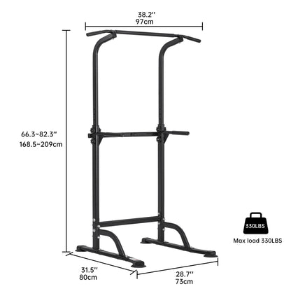 Adjustable Power Tower Pull - Up Dip Station – 10 - Level Height, 330 lb Load, Multi - Function Workout Equipment – AMEPT99 - with | Sold by Uncle Wiener's Wholesale