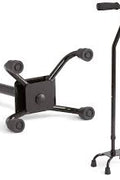 Adjustable Quad Cane – Lightweight Aluminum Walking Aid for Stability & Support | SKU: 285351 - with | Sold by Uncle Wiener's Wholesale