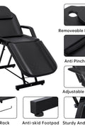Adjustable Reclining Massage Table – Spa Facial Chair with Armrests & 330 lb Max Load | SKU: AMRMT1880 - with | Sold by Uncle Wiener's Wholesale