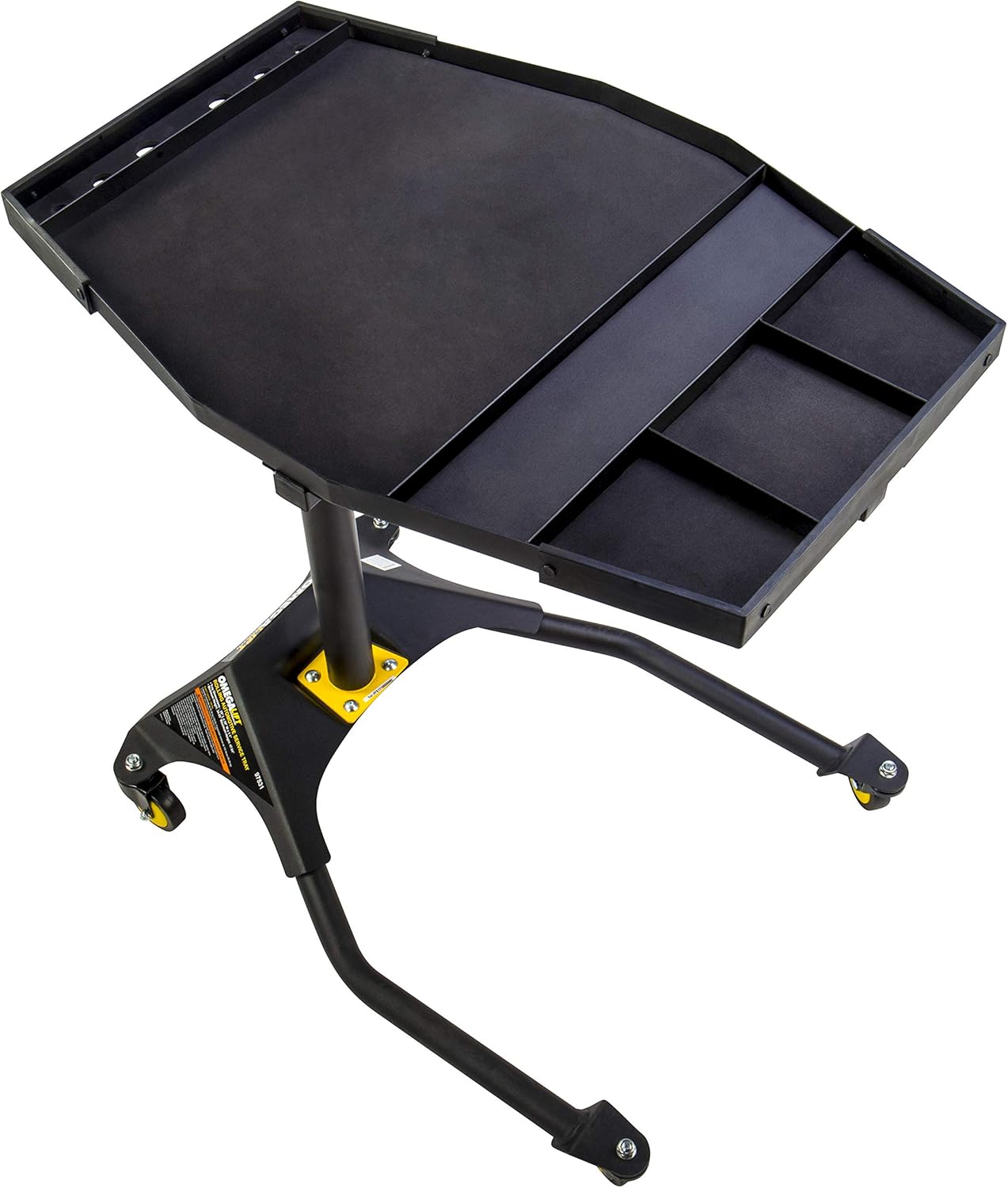 Adjustable Rolling Tool Tray – Mobile Plastic Tool Cart with Height Adjustment & Swivel Casters | Garage Work Seat EX70 - with | Sold by Uncle Wiener's Wholesale