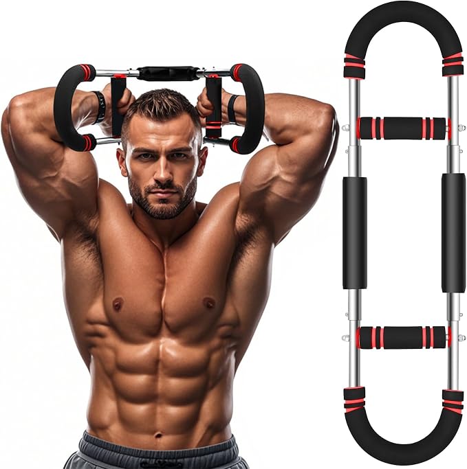 Adjustable Twister Arm Trainer – 70–110 lb 3-Level Chest, Arm and Upper Body Workout Bar - Exercise Equipment with 66 lb - 110 lb | Sold by Uncle Wiener's Wholesale