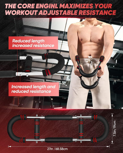 Adjustable Twister Arm Trainer – 70–110 lb 3-Level Chest, Arm and Upper Body Workout Bar - Exercise Equipment with 40 lb - 110 lb | Sold by Uncle Wiener's Wholesale