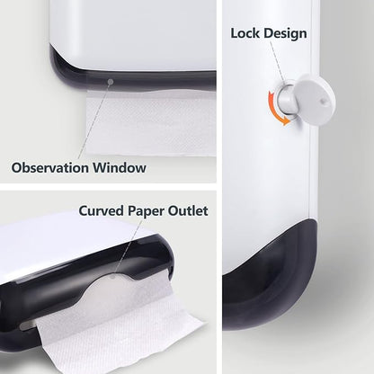 Ailelan Commercial Paper Towel Dispenser Wall Mount C Fold Multifold Hand Towel Dispenser White - with | Sold by Uncle Wiener's Wholesale