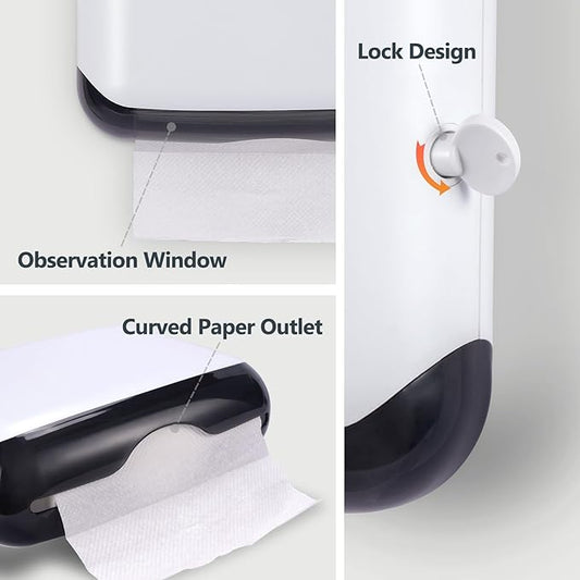 Ailelan Commercial Paper Towel Dispenser Wall Mount C Fold Multifold Hand Towel Dispenser White - with | Sold by Uncle Wiener's Wholesale
