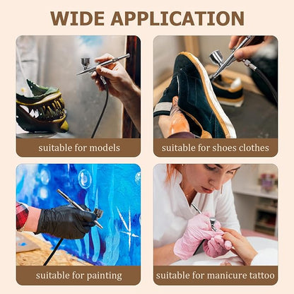Airbrush Kit with Compressor – 27 PSI Dual-Action Airbrush System with 7 Pressure Settings, Hose & Accessories - General Equipment with | Sold by Uncle Wiener's Wholesale