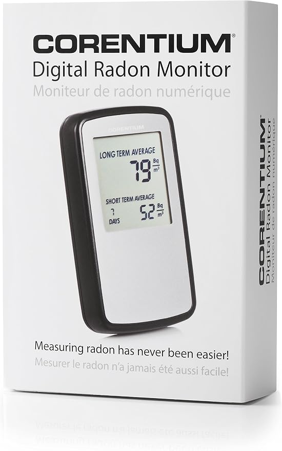 Airthings Corentium Home Digital Radon Detector – Canadian Bq/m³ Indoor Radon Gas Monitor with LCD Display & 2-Year Battery Life - Electronics with | Sold by Uncle Wiener's Wholesale