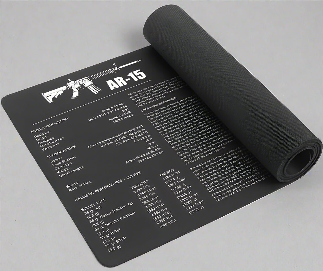 AK - 47 & AR - 15 Gun Cleaning Mats – Non - Slip, Oil - Resistant Workbench Pads with Rifle Diagrams - with AR - 15 Cleaning Mat | Sold by Uncle Wiener's Wholesale