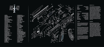 AK - 47 & AR - 15 Gun Cleaning Mats – Non - Slip, Oil - Resistant Workbench Pads with Rifle Diagrams - with AK - 47 Cleaning Mat | Sold by Uncle Wiener's Wholesale