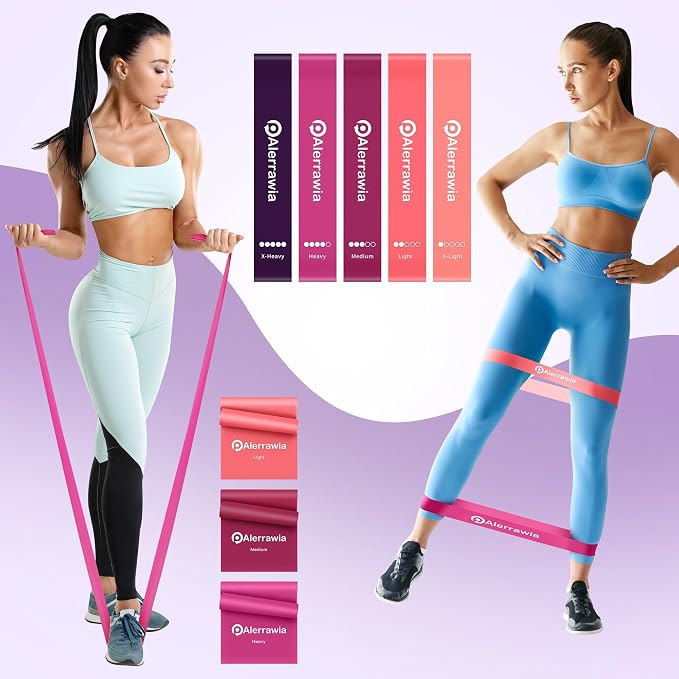 Alerrawia Pilates Ring Set – 14" Pilates Magic Circle with 5 Resistance Bands, 3 Yoga Bands, Exercise Ball, Gliding Discs & Workout Guide - Exercise Equipment with | Sold by Uncle Wiener's Wholesale