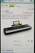 “Alesis Recital Pro 88-key digital piano front view”

“Alesis piano with built-in speakers and full-size weighted keys”

“88-key hammer action electric piano for beginners and pros”

“Rear panel of Alesis Recital Pro showing inputs and outputs”

“Close-up of control panel and FX buttons on Alesis keyboard”