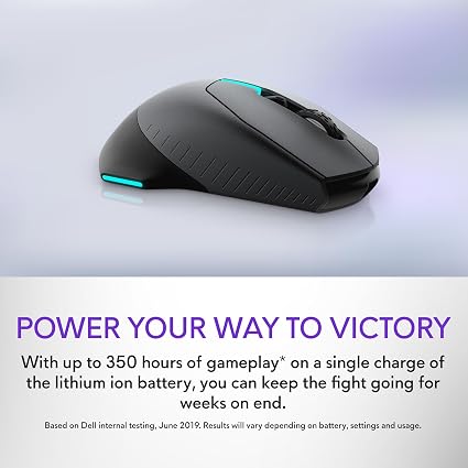 Alienware AW610M Wireless Gaming Mouse – Rechargeable Wired/Wireless Optical Mouse with RGB Lighting, Programmable Buttons & 1000Hz Polling Rate, Dark Side of the Moon - Electronics with | Sold by Uncle Wiener's Wholesale