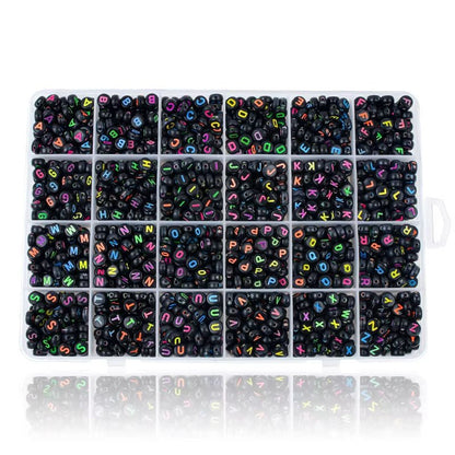 Alphabet Bead Jewelry Making Kit 1000+ Pieces DIY Bracelet Necklace Craft Set 3 Styles BEAD79 - with White Alphabet Bead Set | Sold by Uncle Wiener's Wholesale