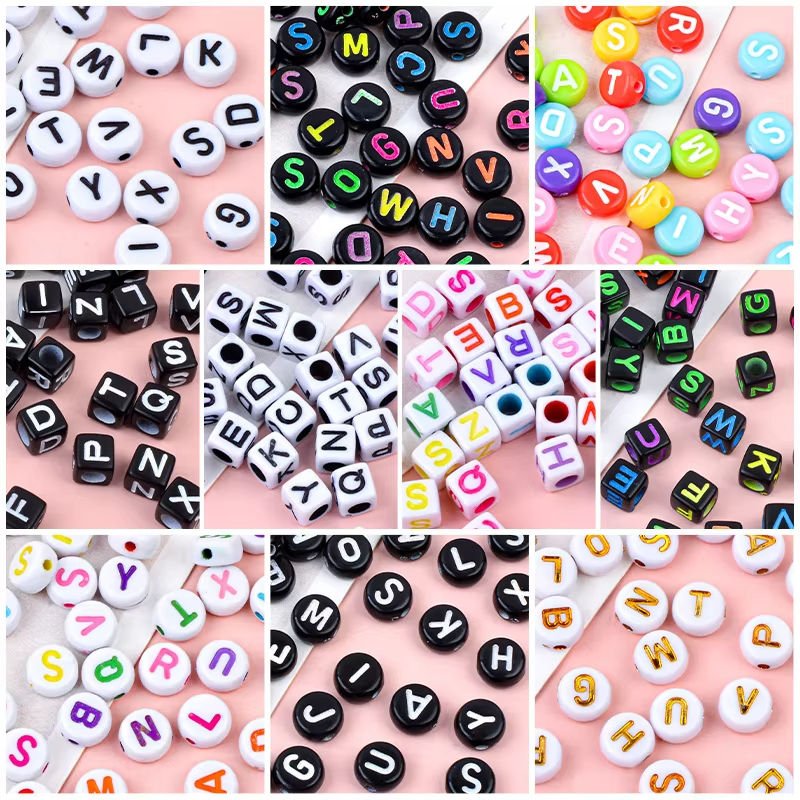Alphabet Bead Jewelry Making Kit 1000+ Pieces DIY Bracelet Necklace Craft Set 3 Styles BEAD79 - with White Alphabet Bead Set | Sold by Uncle Wiener's Wholesale