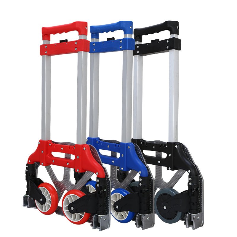 Aluminum Folding Hand Truck – 165 lb Capacity, Telescopic Handle, 11" x 15.4" Base HTA07515 - Hand Truck with | Sold by Uncle Wiener's Wholesale