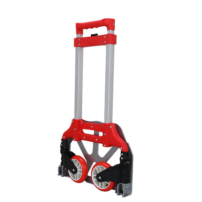 Aluminum Folding Hand Truck – 165 lb Capacity, Telescopic Handle, 11" x 15.4" Base HTA07515 - Hand Truck with | Sold by Uncle Wiener's Wholesale