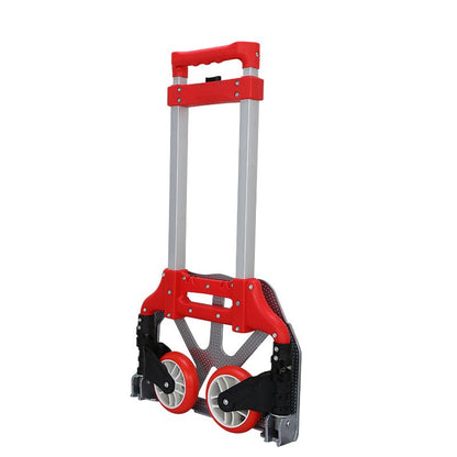 Aluminum Folding Hand Truck – 165 lb Capacity, Telescopic Handle, 11" x 15.4" Base HTA07515 - Hand Truck with | Sold by Uncle Wiener's Wholesale