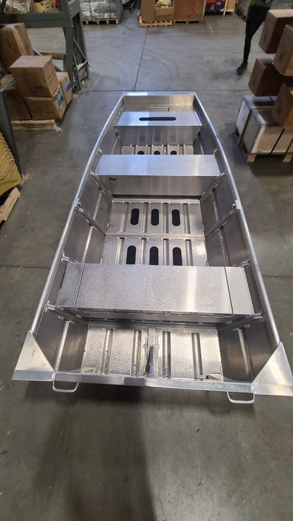 Aluminum Jon & Fishing Boats – Lightweight, Flat Bottom Boats (12 Ft, 11.5 Ft, 13.77 Ft Options) - with FISHING BOAT 13.77 FT X 5.41 FT | Sold by Uncle Wiener's Wholesale