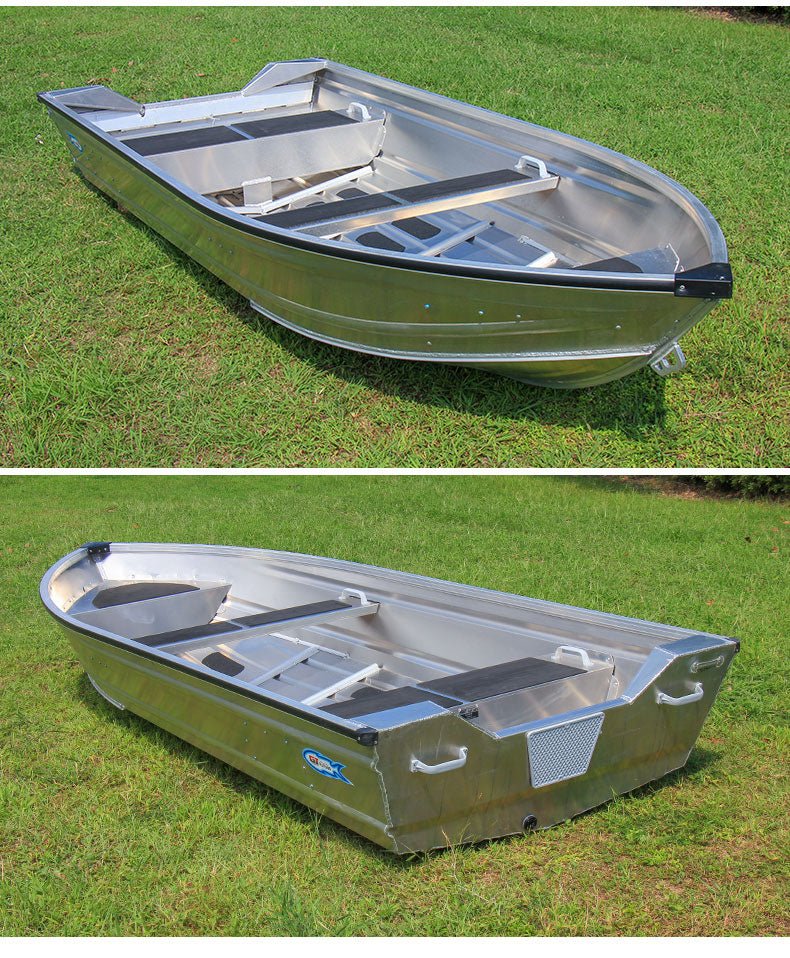 Aluminum Jon & Fishing Boats – Lightweight, Flat Bottom Boats (12 Ft, 11.5 Ft, 13.77 Ft Options) - with FISHING BOAT 13.77 FT X 5.41 FT | Sold by Uncle Wiener's Wholesale