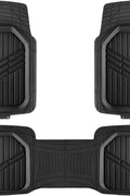 Amazon Basics 3 - Piece All - Weather Heavy Duty, Full Set Rubber Floor Mats for Universal Fit in Cars, SUVs, and Trucks, Black, Trim to Fit - with | Sold by Uncle Wiener's Wholesale