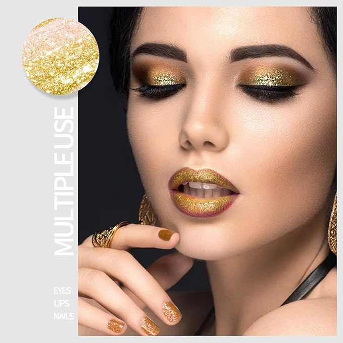Anglicolor Glitter Eyeshadow – Long Lasting Shimmer Eye Shadow, Sparkling Metallic Makeup for Women - Home products with | Sold by Uncle Wiener's Wholesale