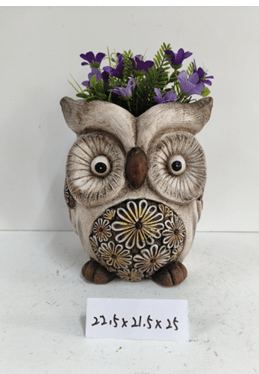 Animal Garden Flower Planter Pots – Cow, Hen, Owl, Tortoise, Frog, Pig – Outdoor Decorative Planters - with 11.0" × 8.5" × 9.8" | Sold by Uncle Wiener's Wholesale