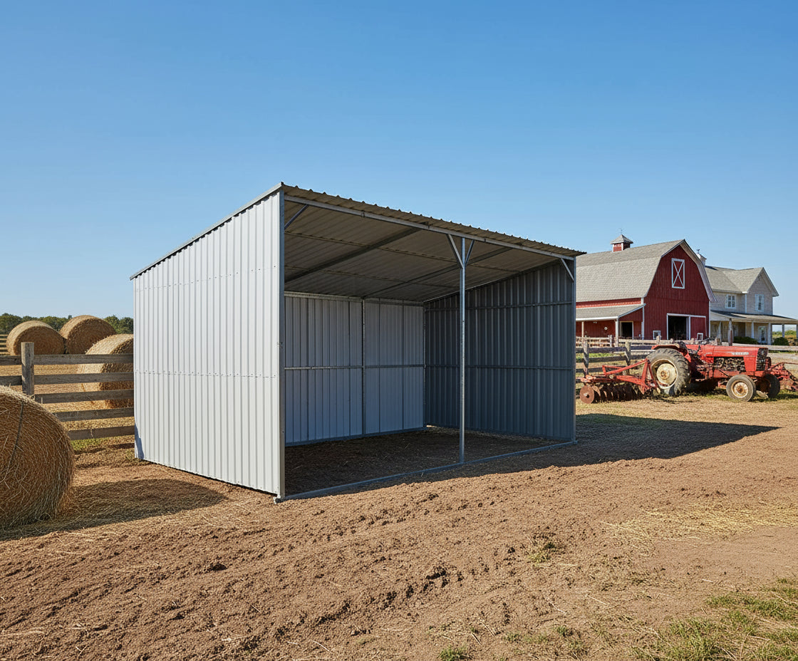 Animal Metal Shed 12x20FT & 12x30FT – Bolt - Together Galvanized Steel Shed, Dark Grey - with Animal Metal Shed 12x30FT – Bolt - Together Steel Building | Sold by Uncle Wiener's Wholesale