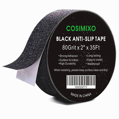 Anti - Slip Tape 2" x 35 FT – High - Traction Safety Grip Tape (Black) LXPT101B - with | Sold by Uncle Wiener's Wholesale
