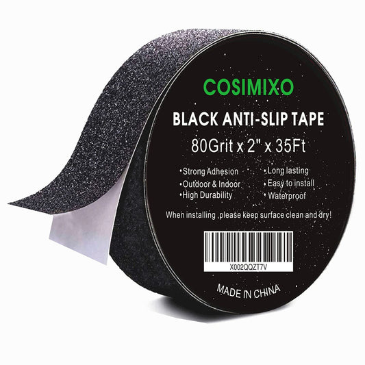 Anti - Slip Tape 2" x 35 FT – High - Traction Safety Grip Tape (Black) LXPT101B - with | Sold by Uncle Wiener's Wholesale