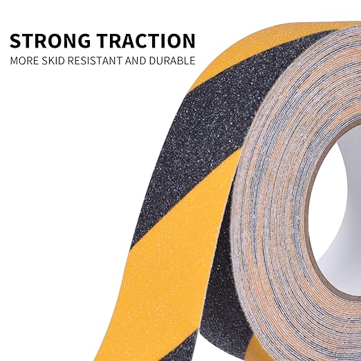 Anti - Slip Tape 2" x 60 FT – High - Visibility Yellow & Black Safety Tape LXPT101D - with | Sold by Uncle Wiener's Wholesale