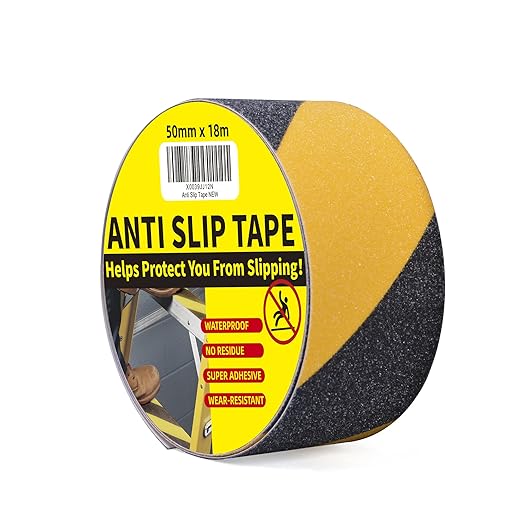 Anti - Slip Tape 2" x 60 FT – High - Visibility Yellow & Black Safety Tape LXPT101D - with | Sold by Uncle Wiener's Wholesale