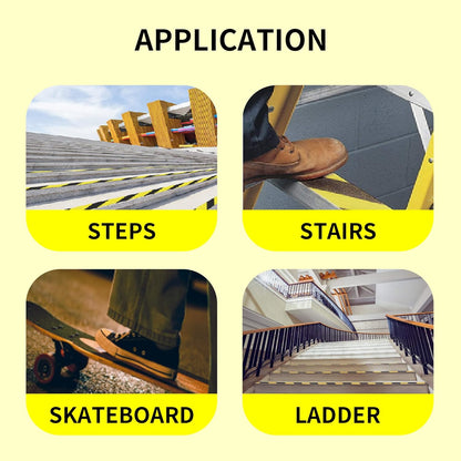 Anti - Slip Tape 2" x 60 FT – High - Visibility Yellow & Black Safety Tape LXPT101D - with | Sold by Uncle Wiener's Wholesale