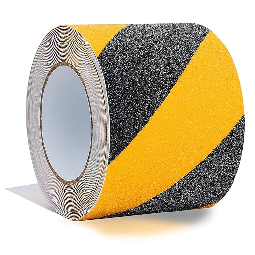 Anti - Slip Tape 4" x 35 FT – High - Visibility Yellow &amp; Black Safety Tape LXPT101C - with | Sold by Uncle Wiener's Wholesale