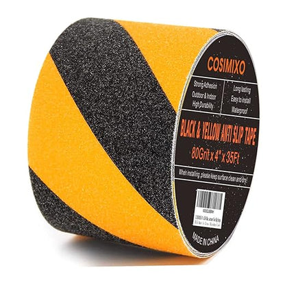 Anti - Slip Tape 4" x 35 FT – High - Visibility Yellow &amp; Black Safety Tape LXPT101C - with | Sold by Uncle Wiener's Wholesale