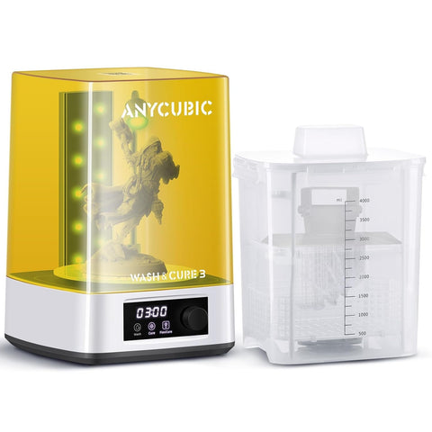 ANYCUBIC Wash and Cure Station, Larger Volume 2 in 1 Wash and Cure 3.0 Machine for LCD SLA DLP 3D Printer Models with Gooseneck Light, UV Rotary Cleaning Curing Resin Box Washing Size:165 x 100 x180mm - with | Sold by Uncle Wiener's Wholesale