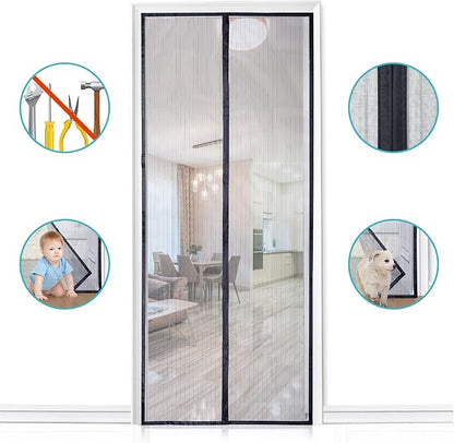 Apalus Classic Magnetic Screen Door – 33" x 83" Heavy-Duty Self-Sealing Mesh Door - Home products with | Sold by Uncle Wiener's Wholesale