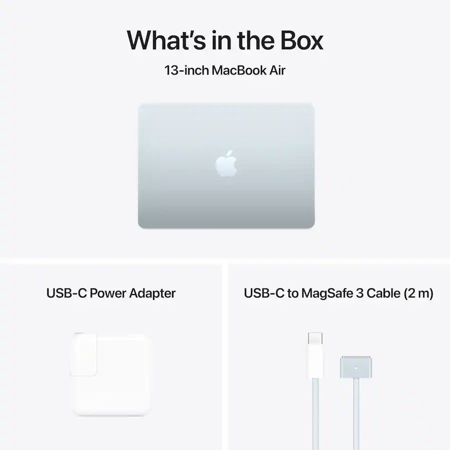 Apple MacBook Air 13.6 - Inch M4 Laptop 16GB RAM 256GB SSD - Sky Blue - Electronics with | Sold by Uncle Wiener's Wholesale